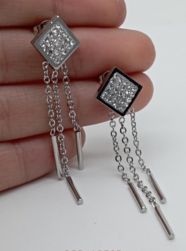 Aretes Cadenas y Cristales